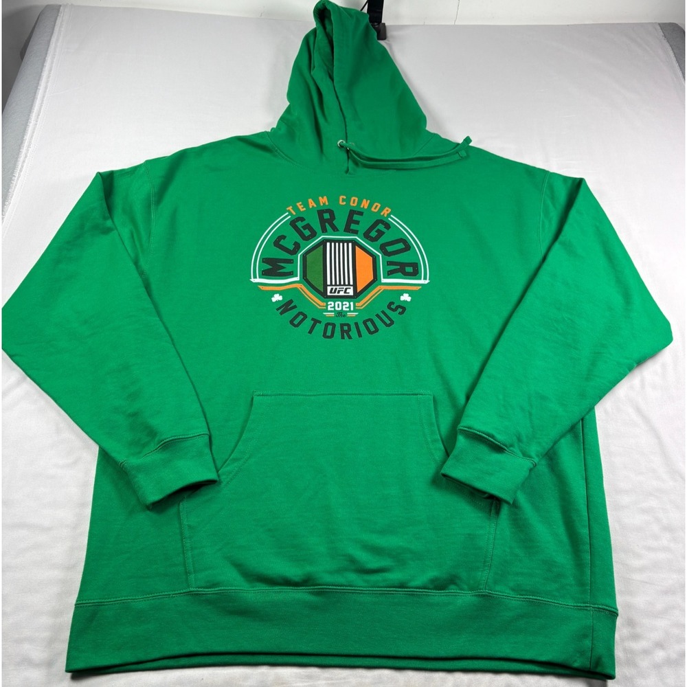 Conor Mcgregor Hoodie Mens 2XL Green UFC MMA Fighting Pullover Graphic